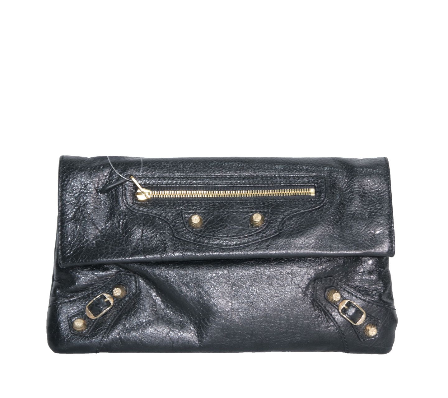 Balenciaga Black Leather City Clutch