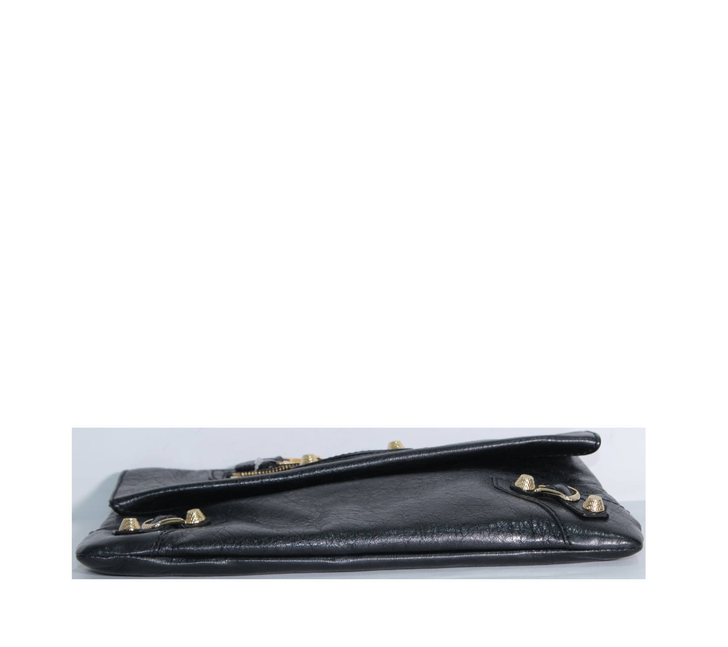 Balenciaga Black Leather City Clutch