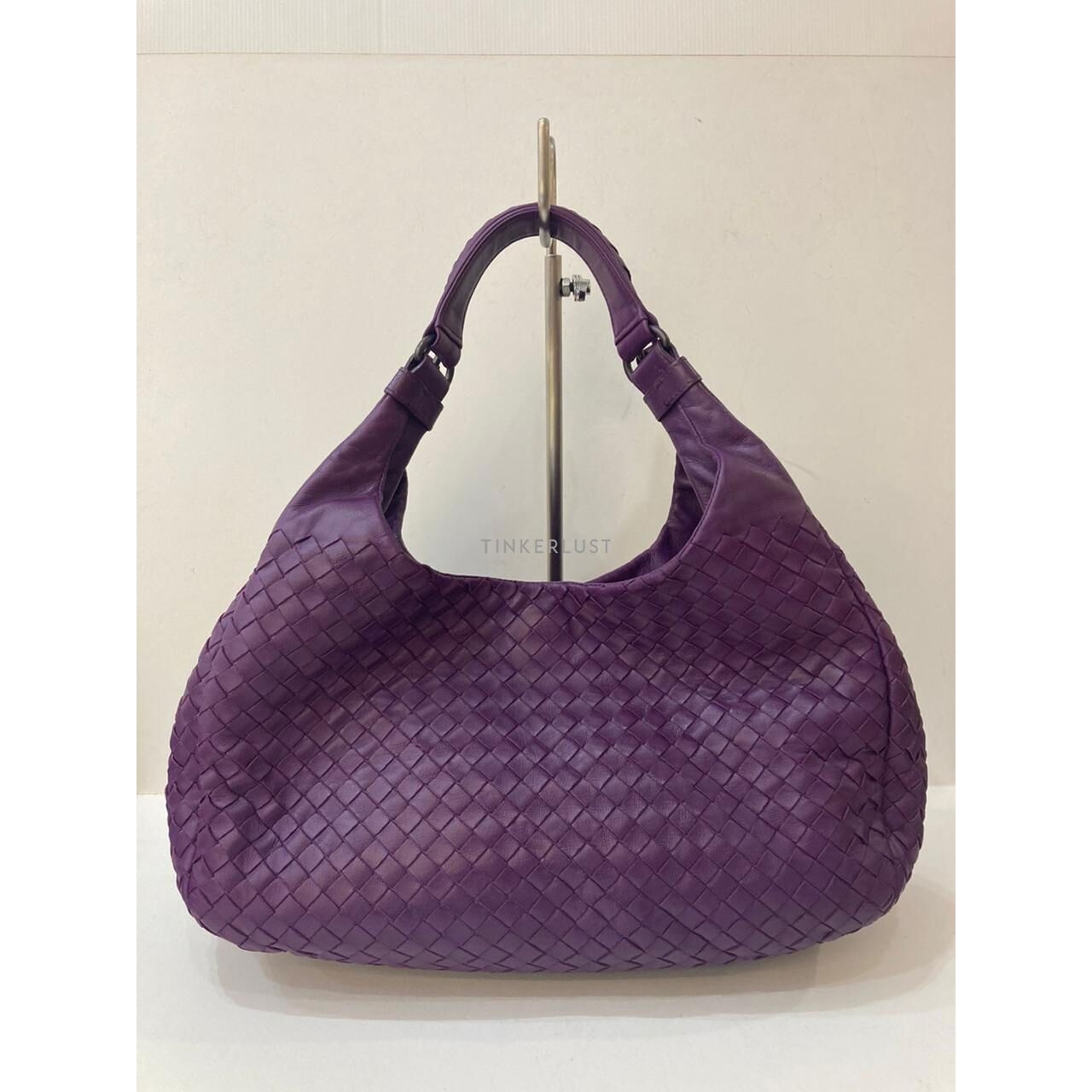 Bottega Veneta Campana Small Purple Shoulder Bag