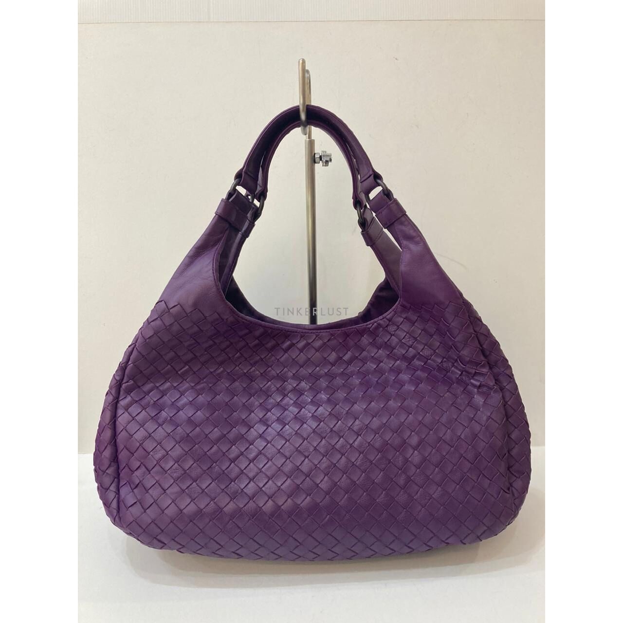 Bottega Veneta Campana Small Purple Shoulder Bag