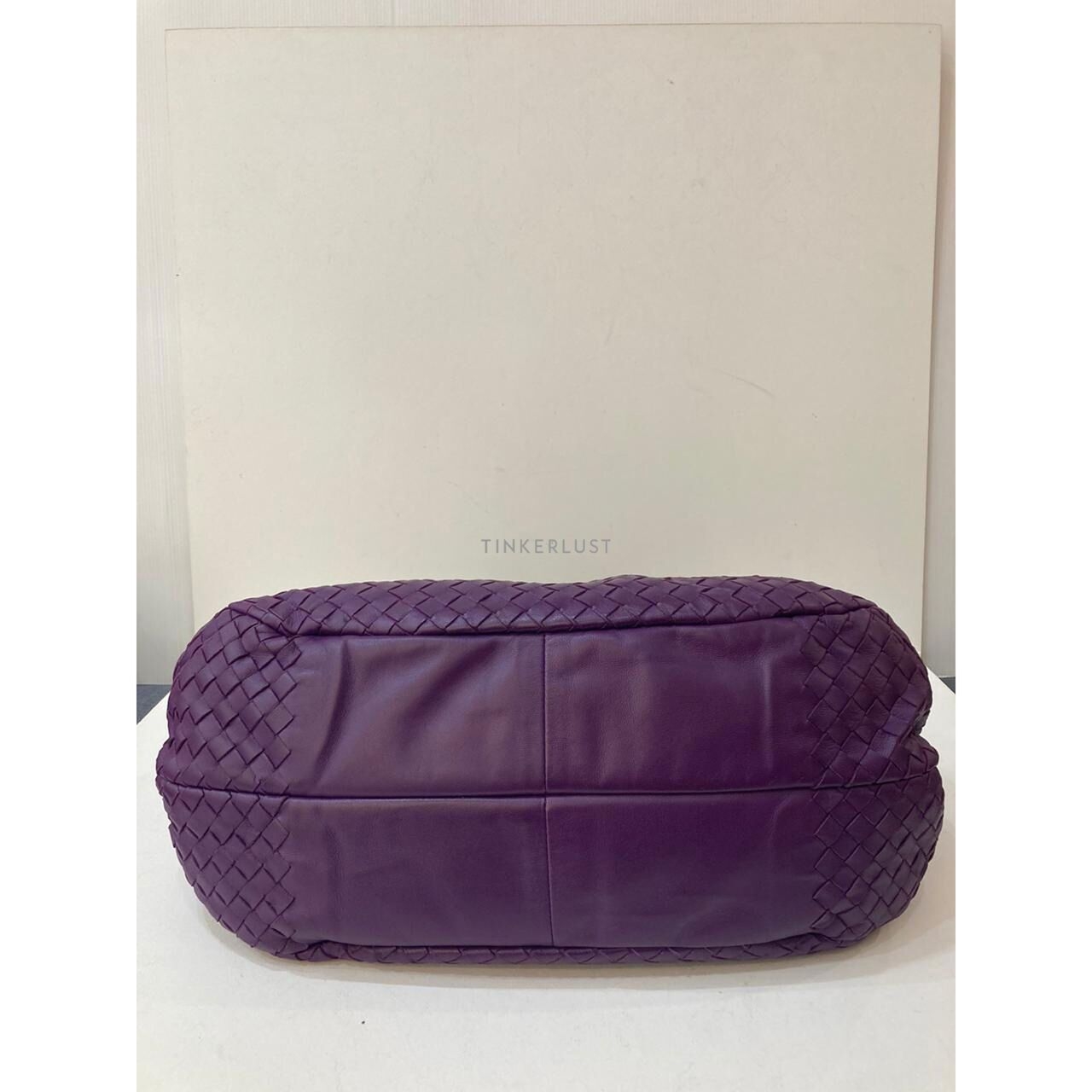 Bottega Veneta Campana Small Purple Shoulder Bag