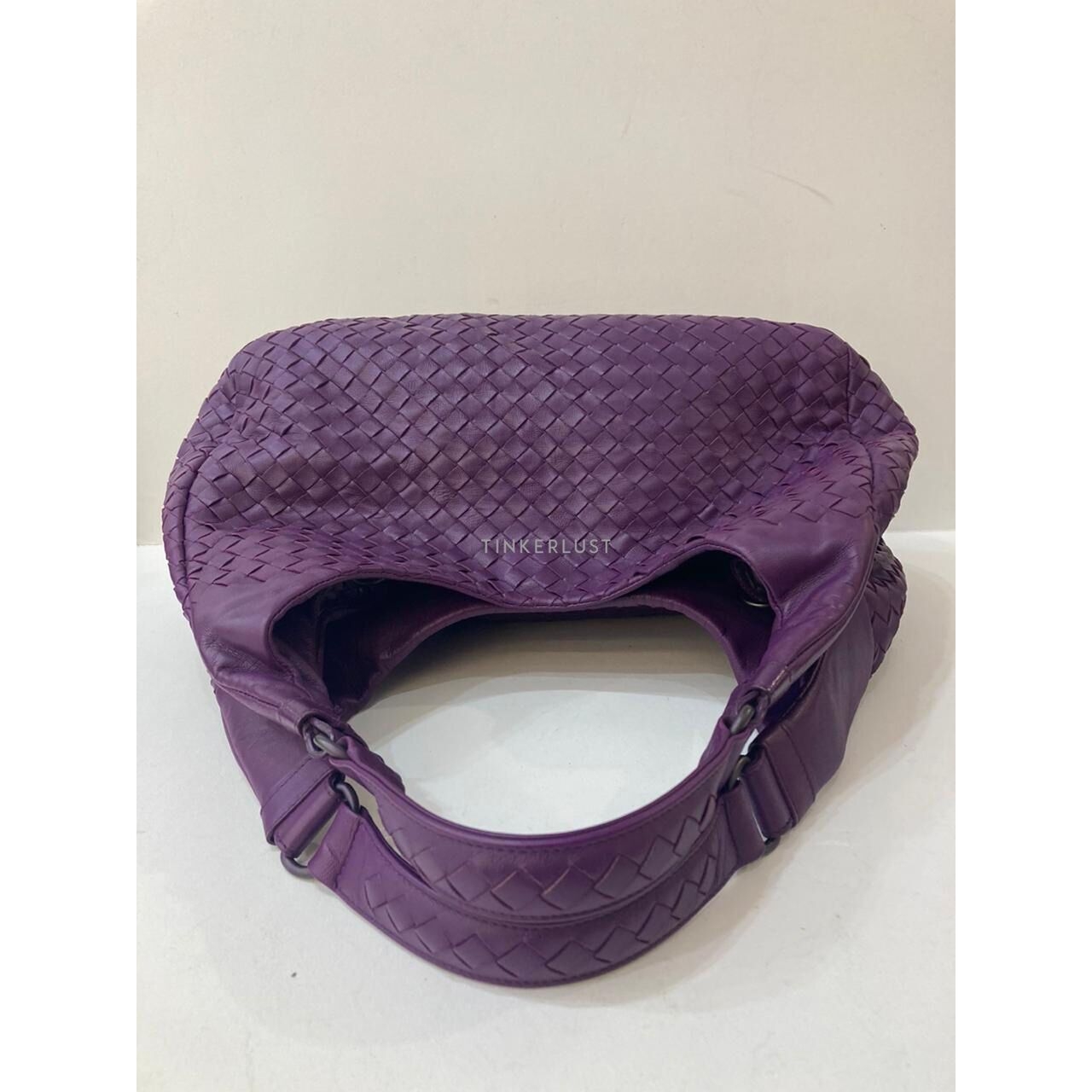 Bottega Veneta Campana Small Purple Shoulder Bag