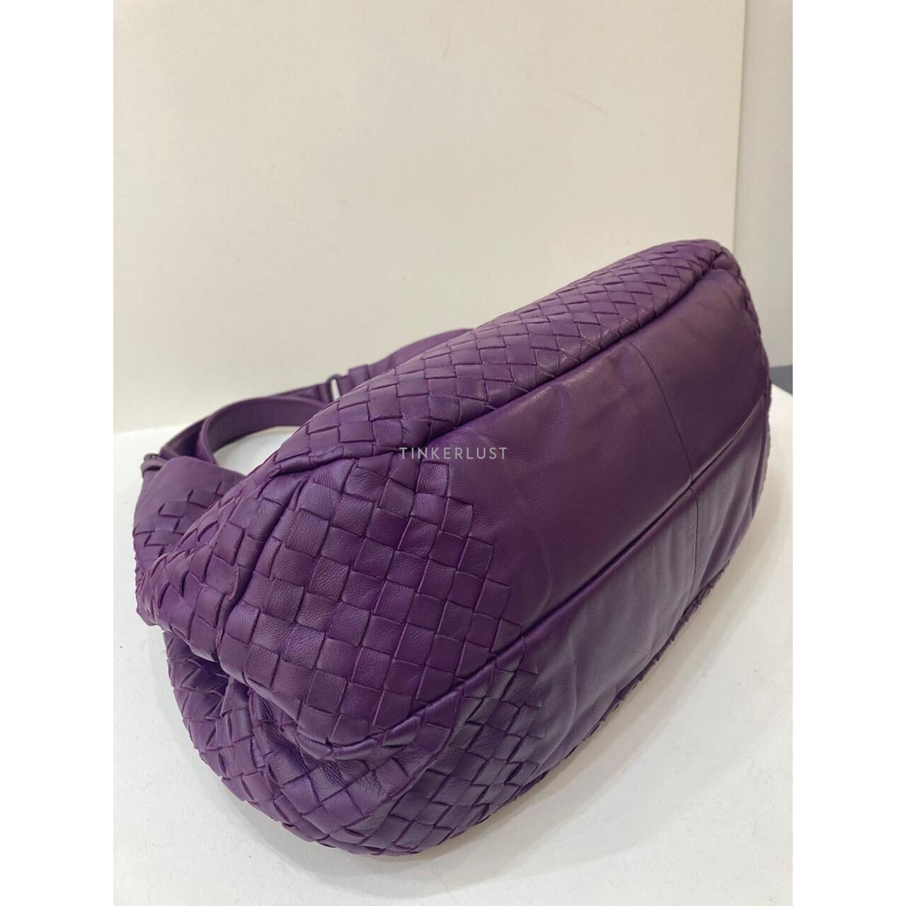 Bottega Veneta Campana Small Purple Shoulder Bag