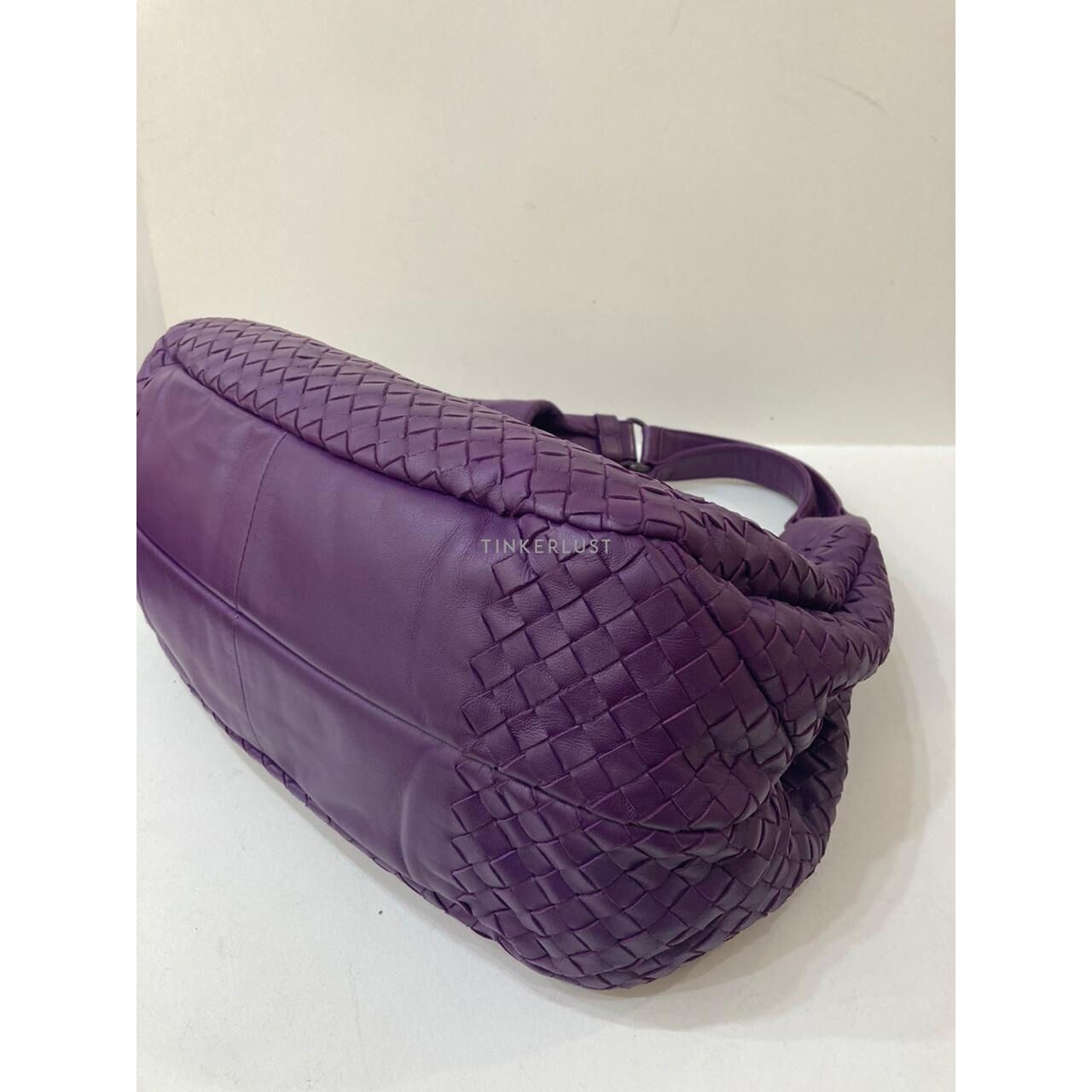 Bottega Veneta Campana Small Purple Shoulder Bag