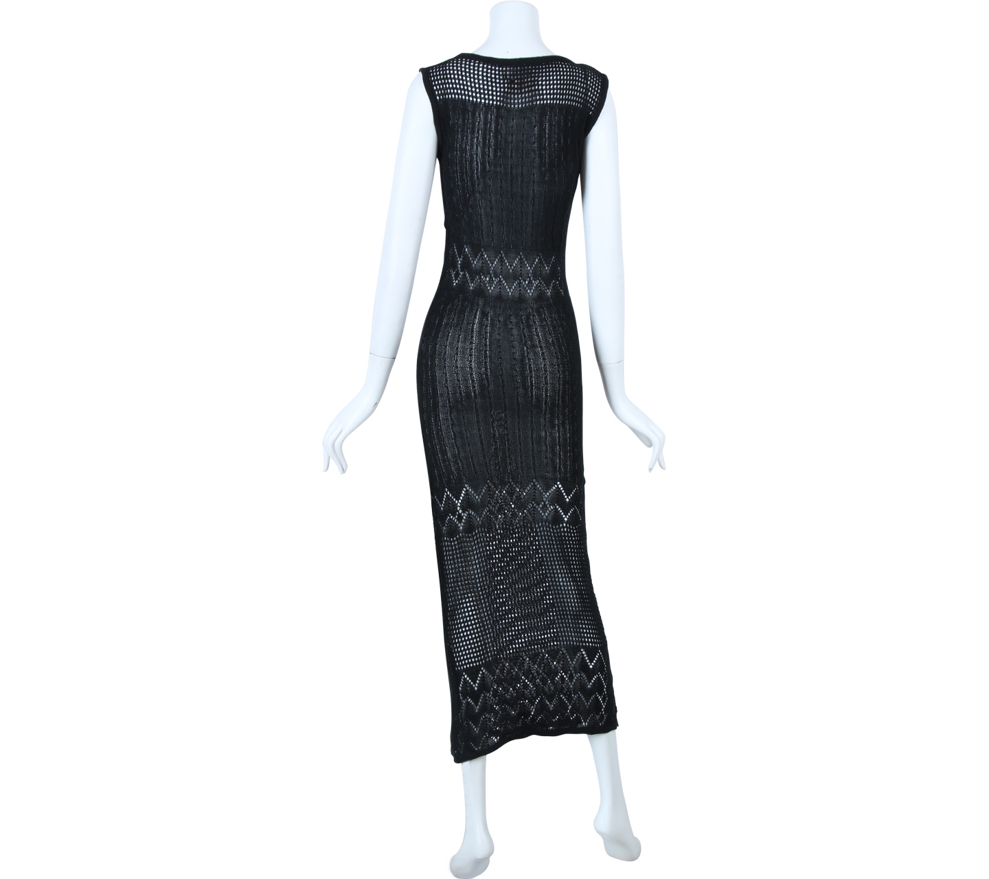 (X)SML Black Sleeveless Long Dress