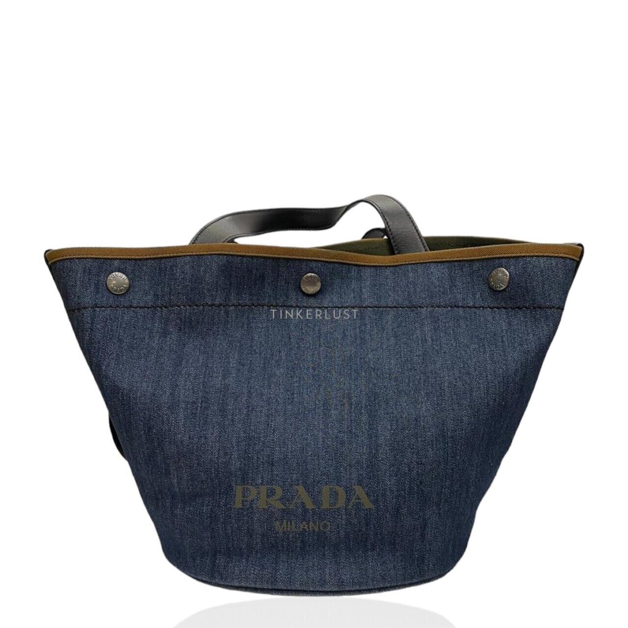 Prada Denim Bucket Bag Satchel