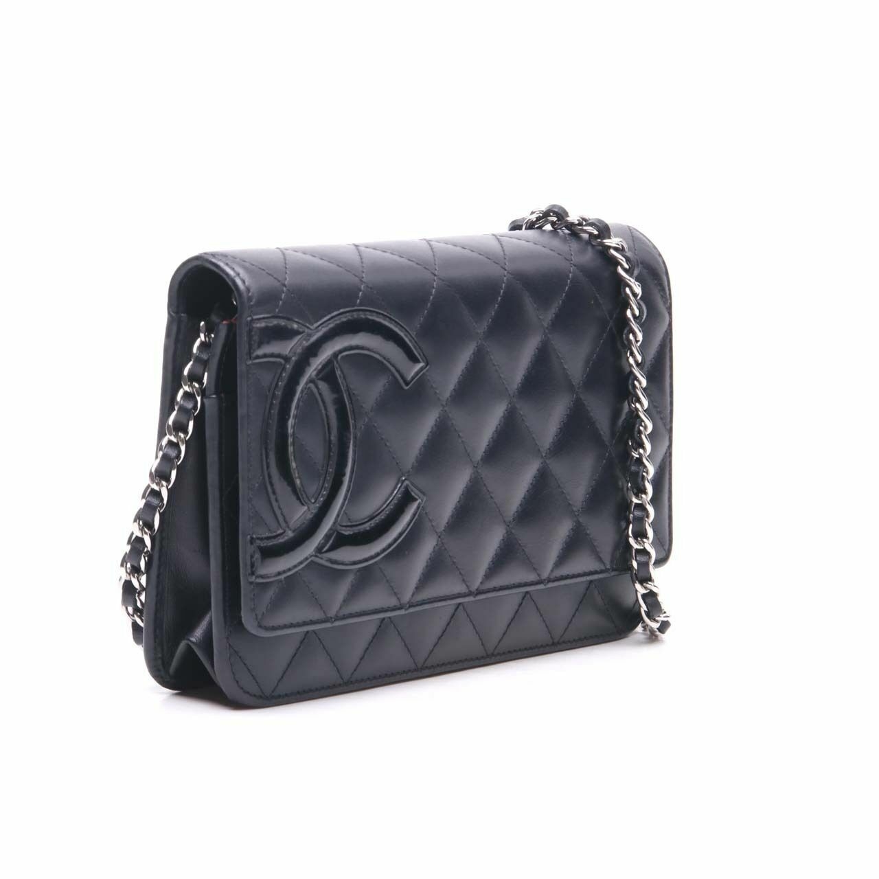 Chanel Black Quilted Leather Cambon Ligne WOC Clutch Bag