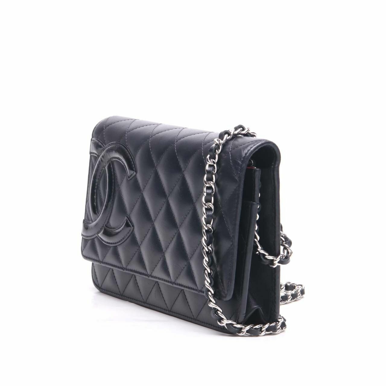 Chanel Black Quilted Leather Cambon Ligne WOC Clutch Bag