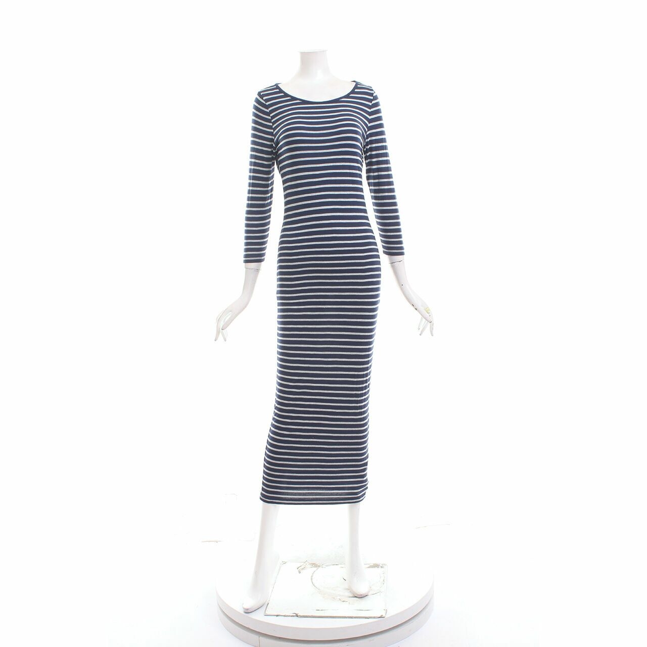 Cotton On Navy & Grey Stripes Long Dress