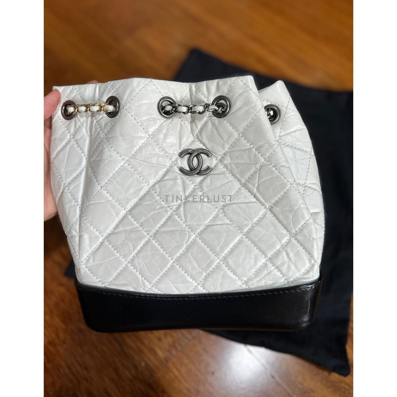 Chanel Gabrielle Small White Black #23 Backpack