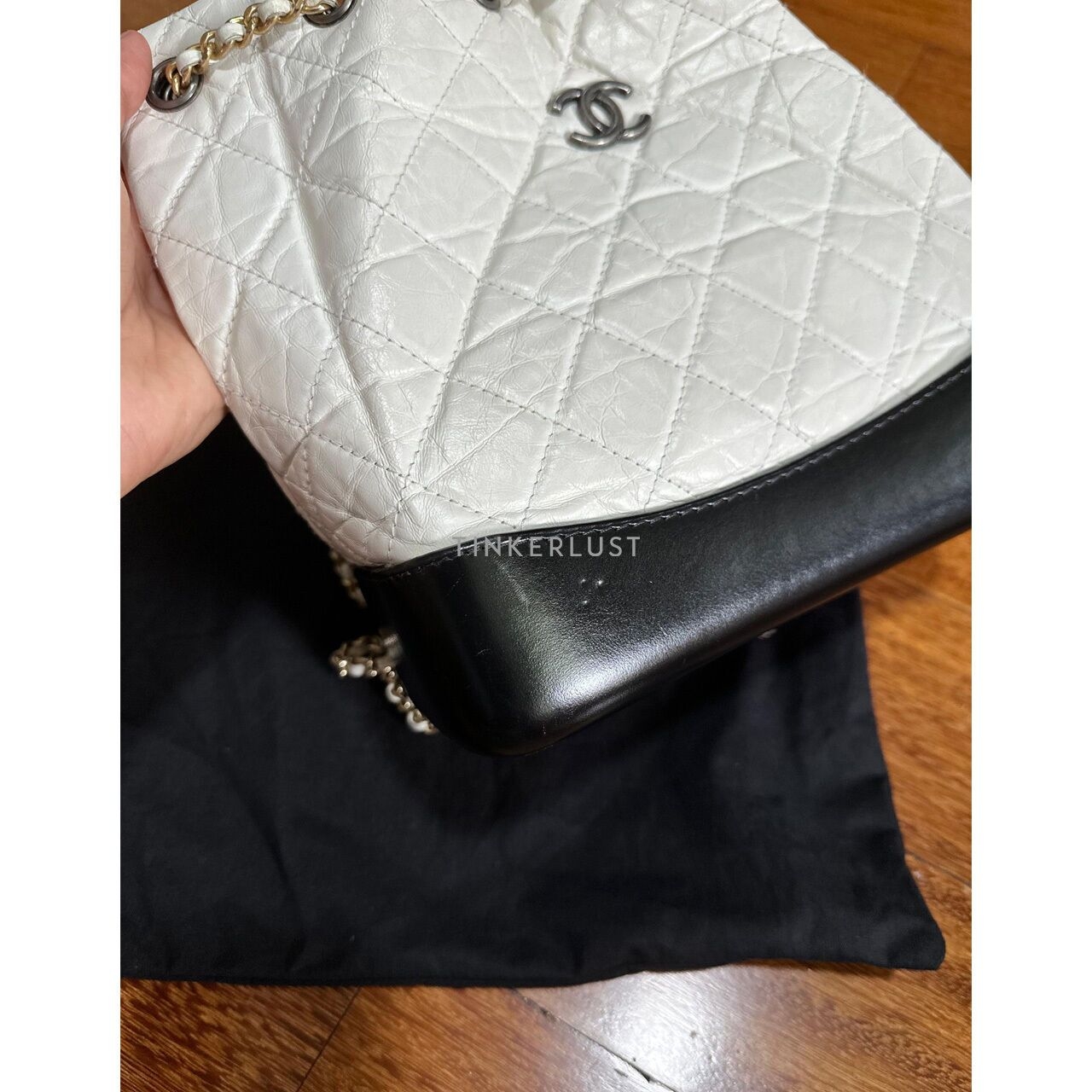 Chanel Gabrielle Small White Black #23 Backpack