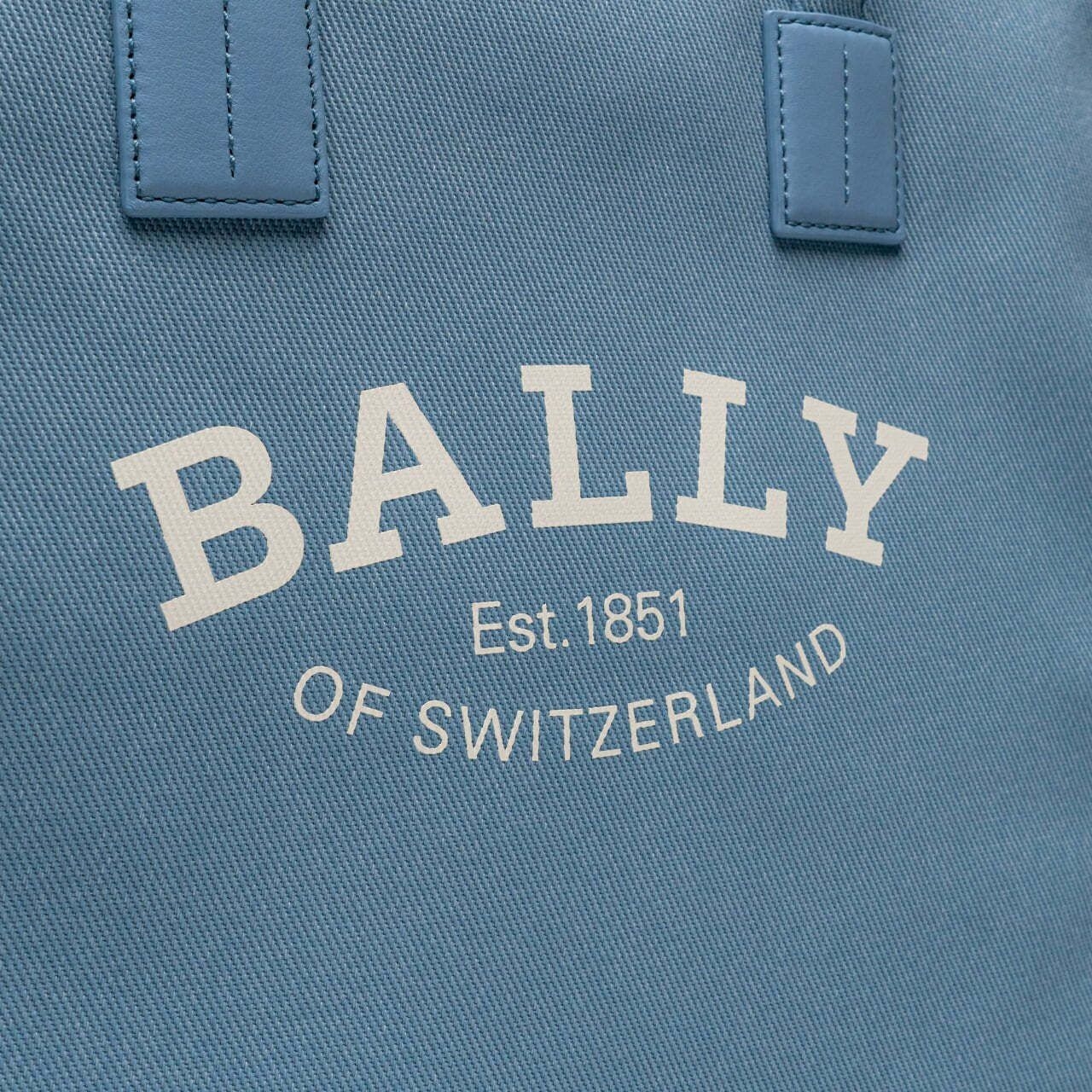 Bally Cystaliaew Canvas Tote Bag Sky Blue