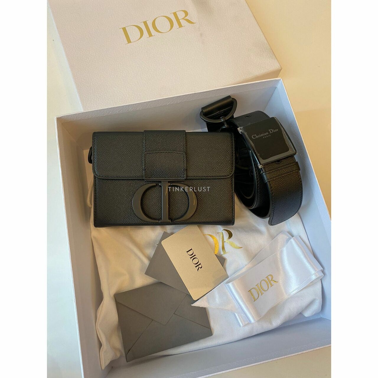 Christian Dior Montaigne Black Matte 2021 Sling Bag