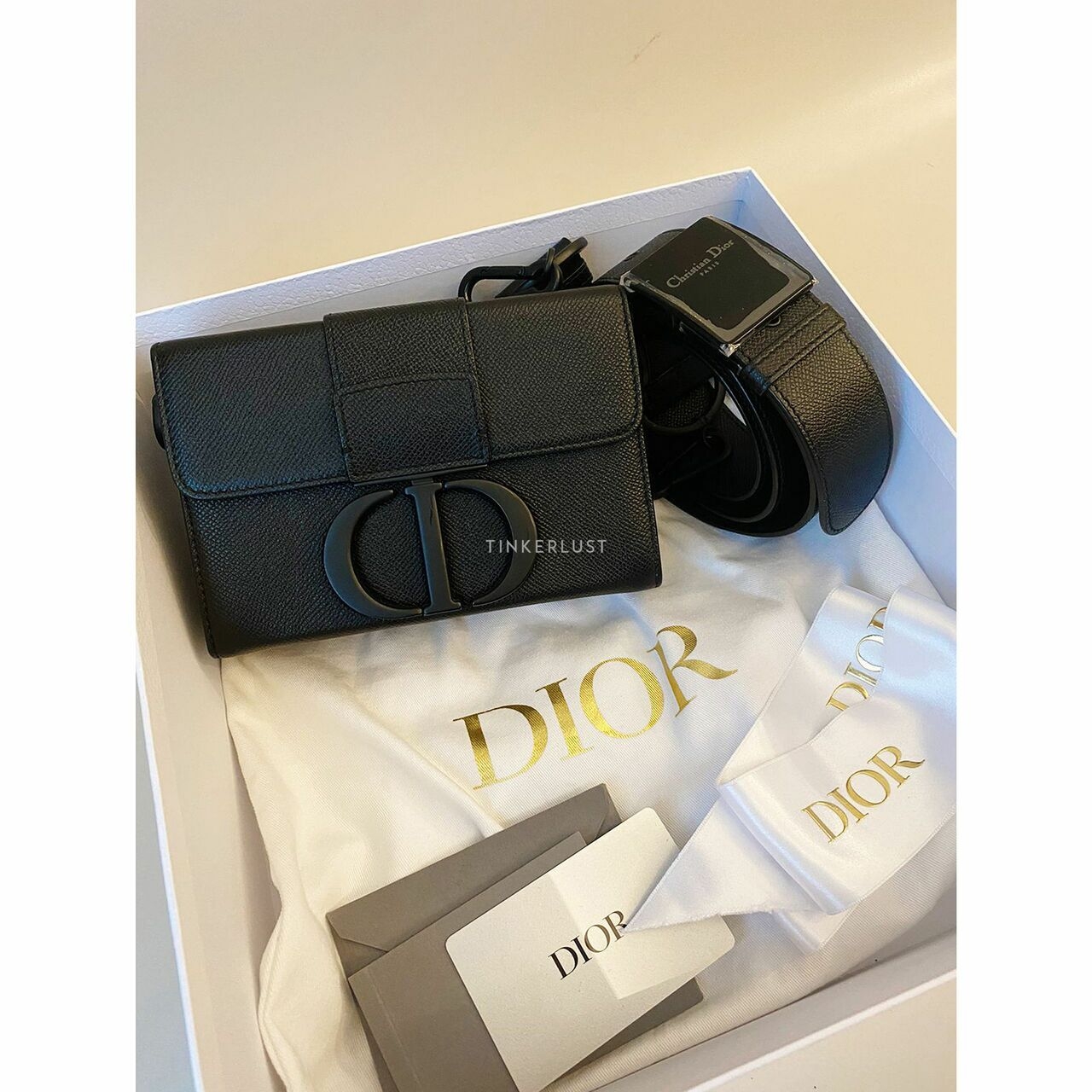 Christian Dior Montaigne Black Matte 2021 Sling Bag