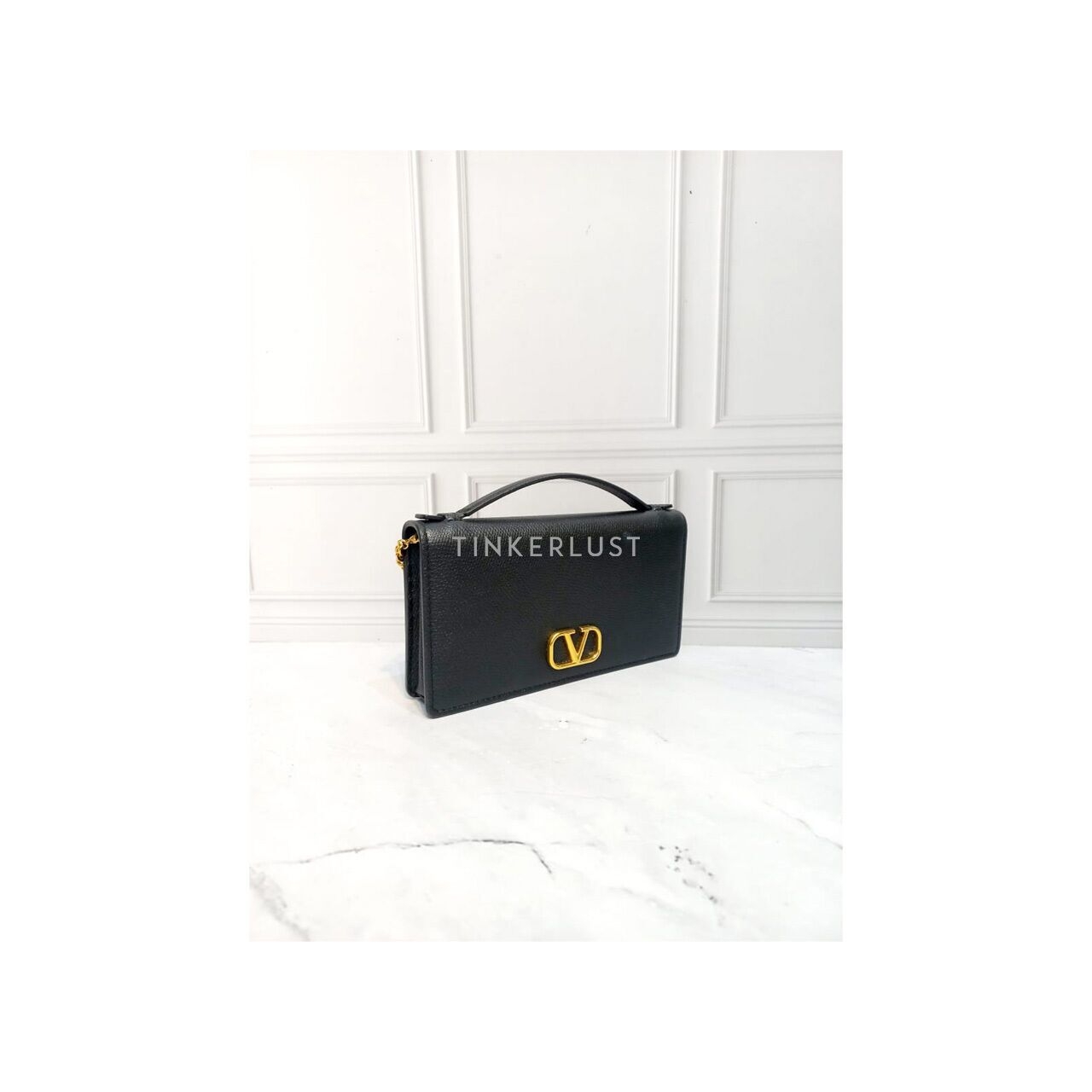 Valentino V Logo Garavani Black GHW 2023 Sling Bag