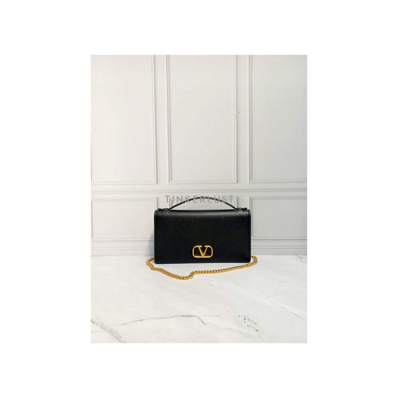 Valentino V Logo Garavani Black GHW 2023 Sling Bag