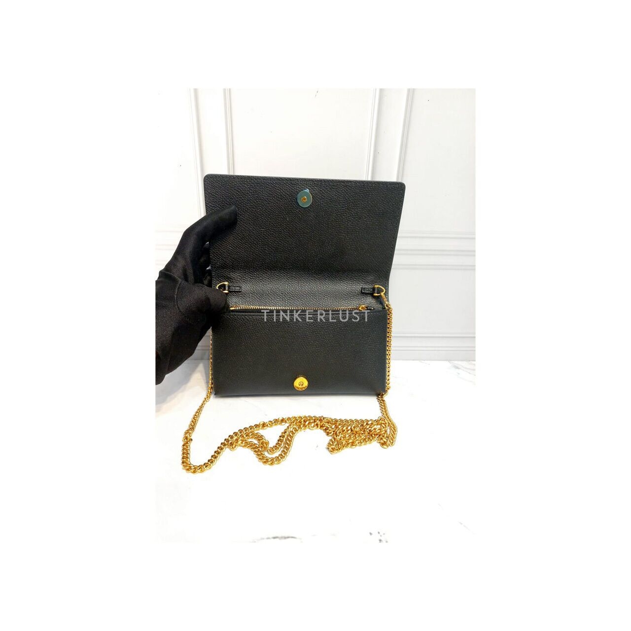 Valentino V Logo Garavani Black GHW 2023 Sling Bag