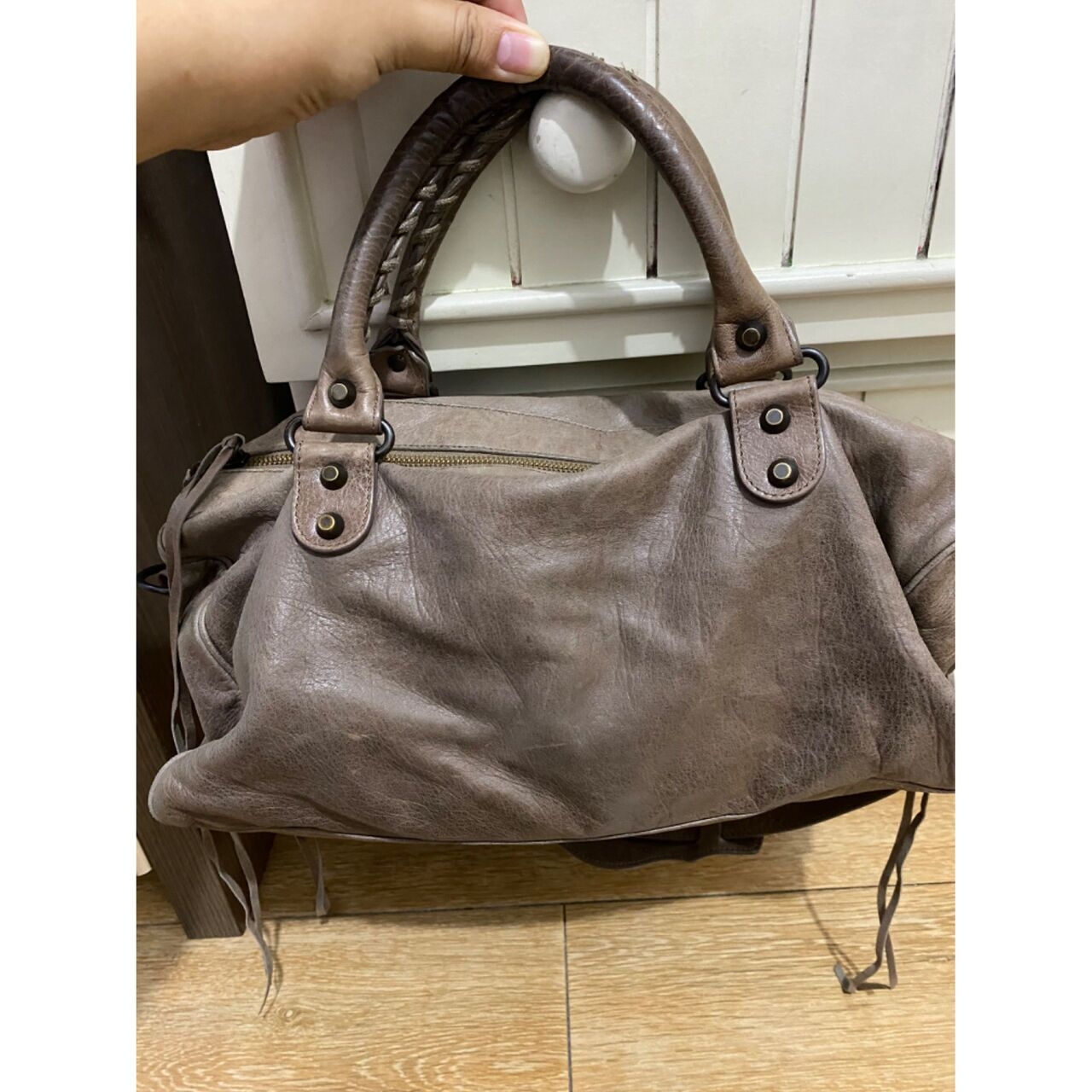 Balenciaga Twiggy Brown Satchel