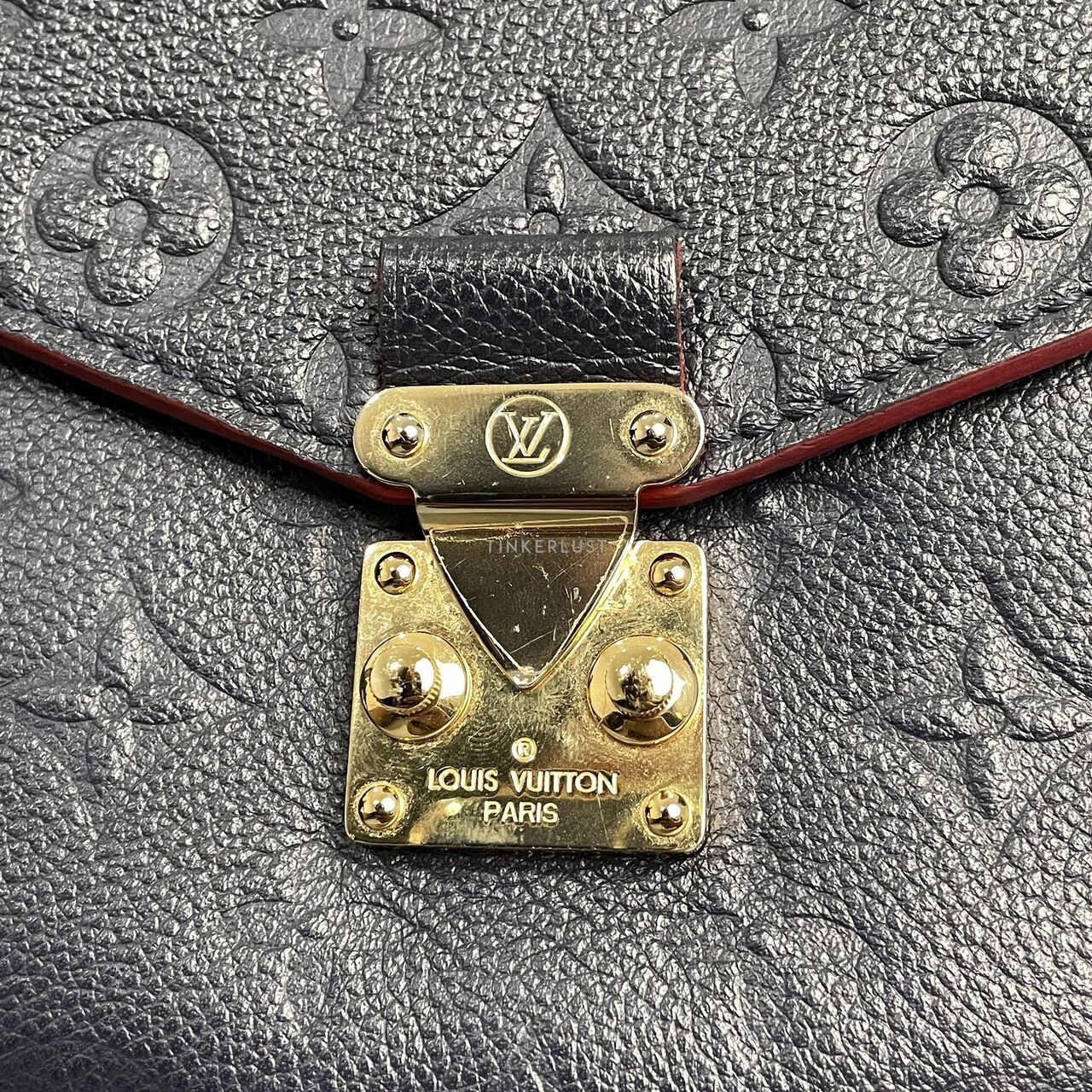 Louis Vuitton Monogram Pochette Metis Empreinte Marine Rouge GHW Sling Bag