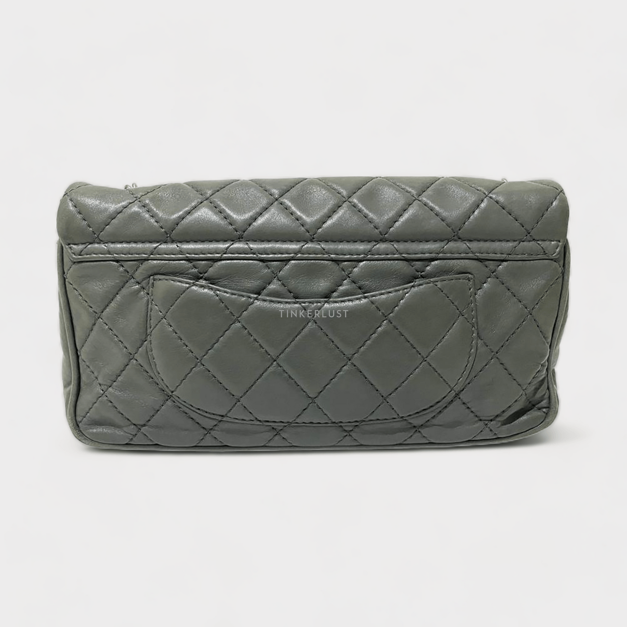 Chanel CC Grey Flap SHW #12 Shoulder Bag 