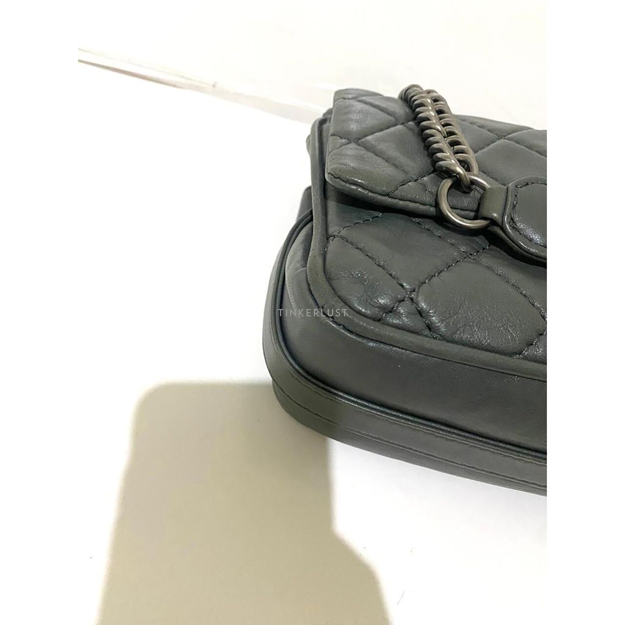 Chanel CC Grey Flap SHW #12 Shoulder Bag 