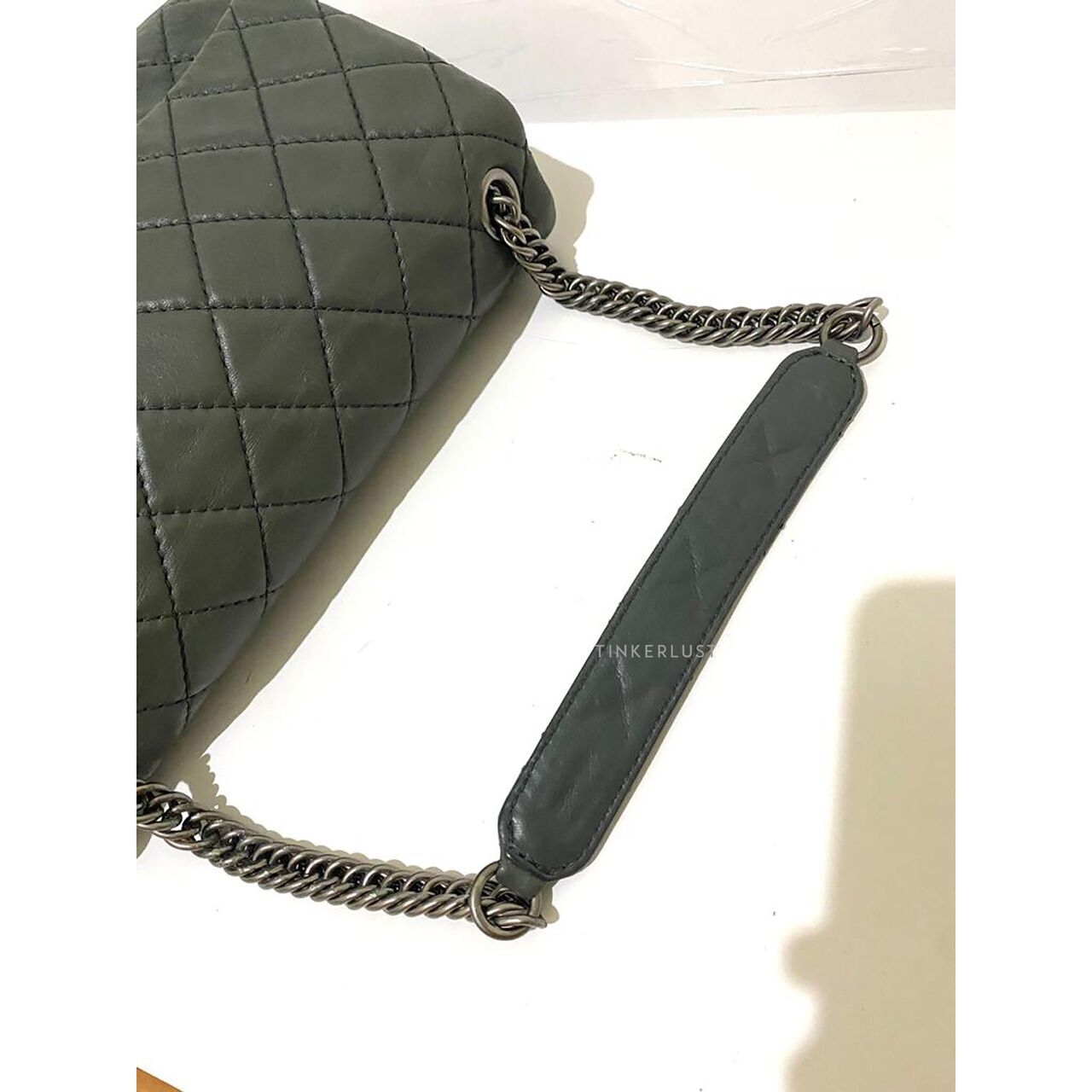 Chanel CC Grey Flap SHW #12 Shoulder Bag 