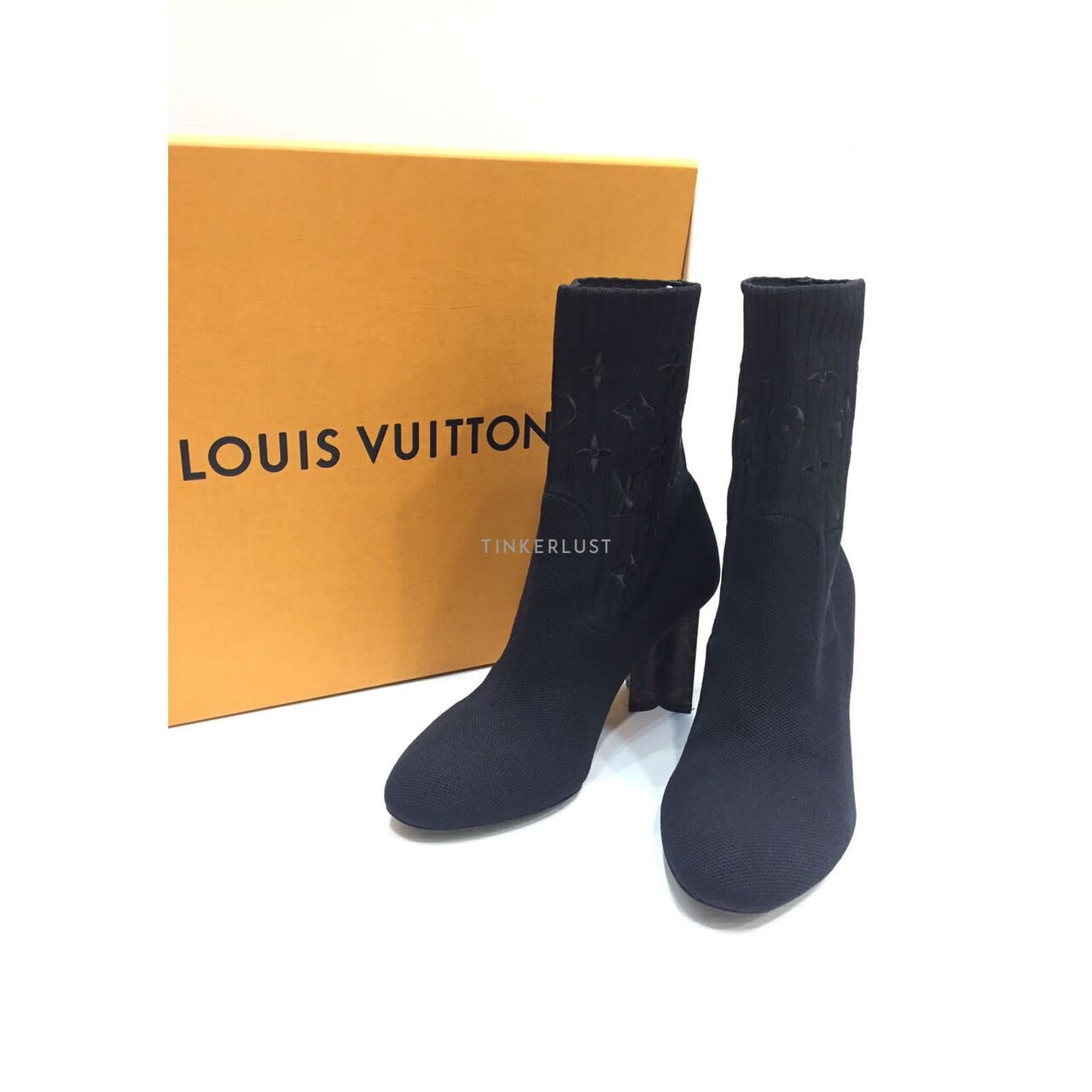 Louis Vuitton Silhouette Monogram Black Ankle Boots