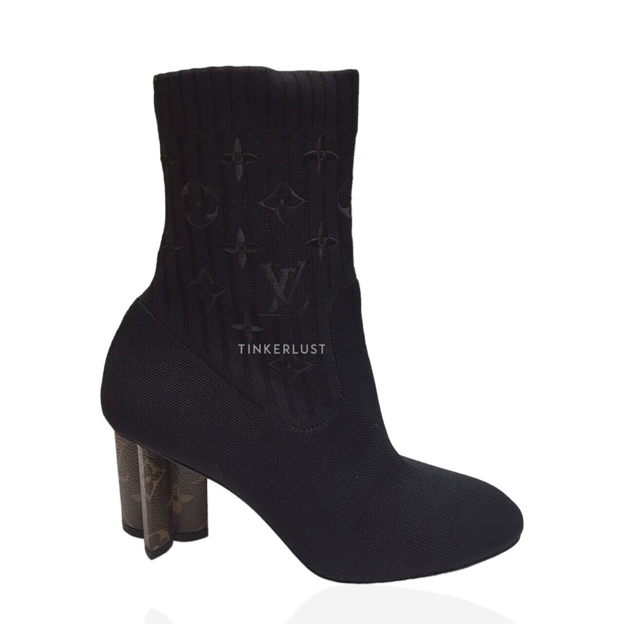 Louis Vuitton Silhouette Monogram Black Ankle Boots