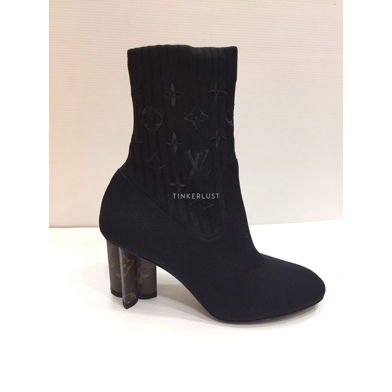 Louis Vuitton Silhouette Monogram Black Ankle Boots