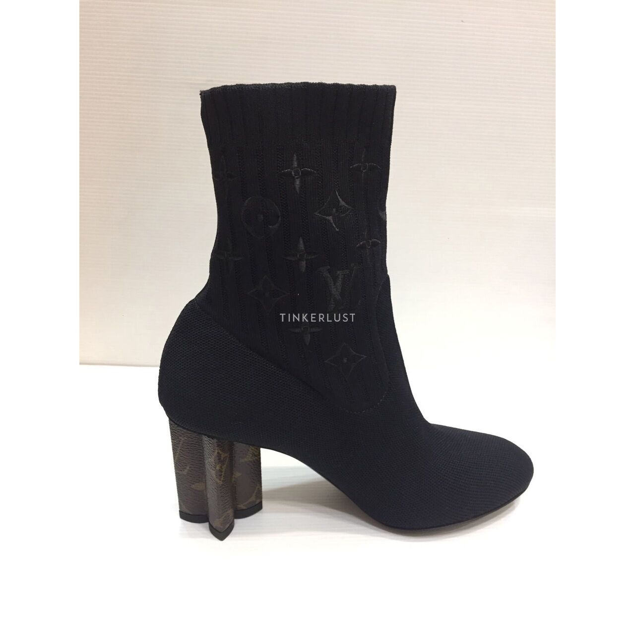 Louis Vuitton Silhouette Monogram Black Ankle Boots