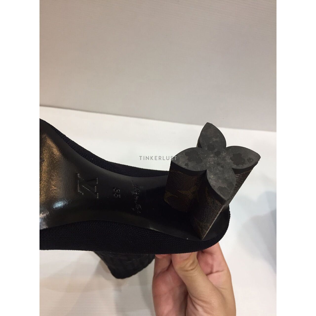 Louis Vuitton Silhouette Monogram Black Ankle Boots