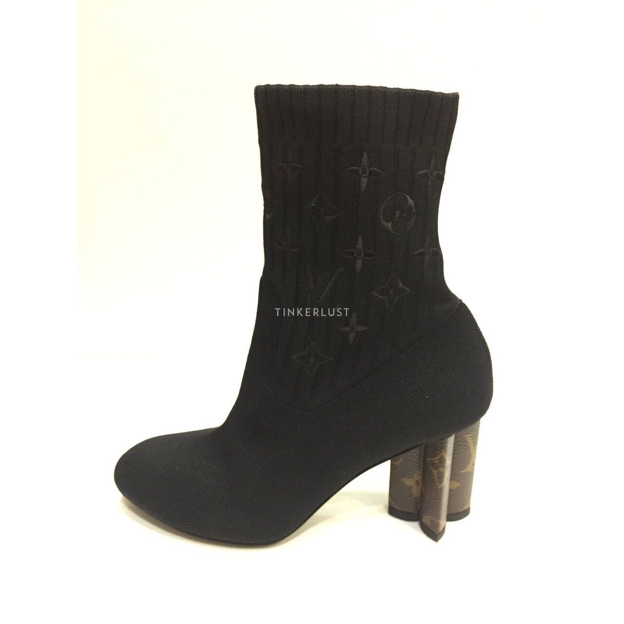 Louis Vuitton Silhouette Monogram Black Ankle Boots