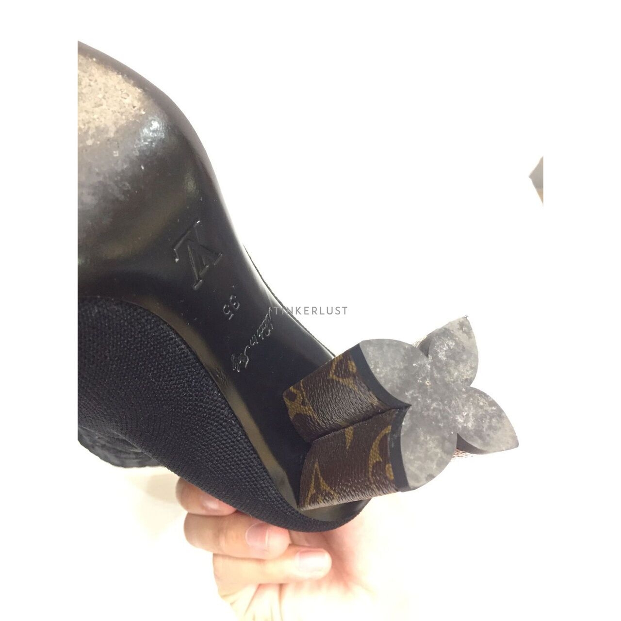 Louis Vuitton Silhouette Monogram Black Ankle Boots