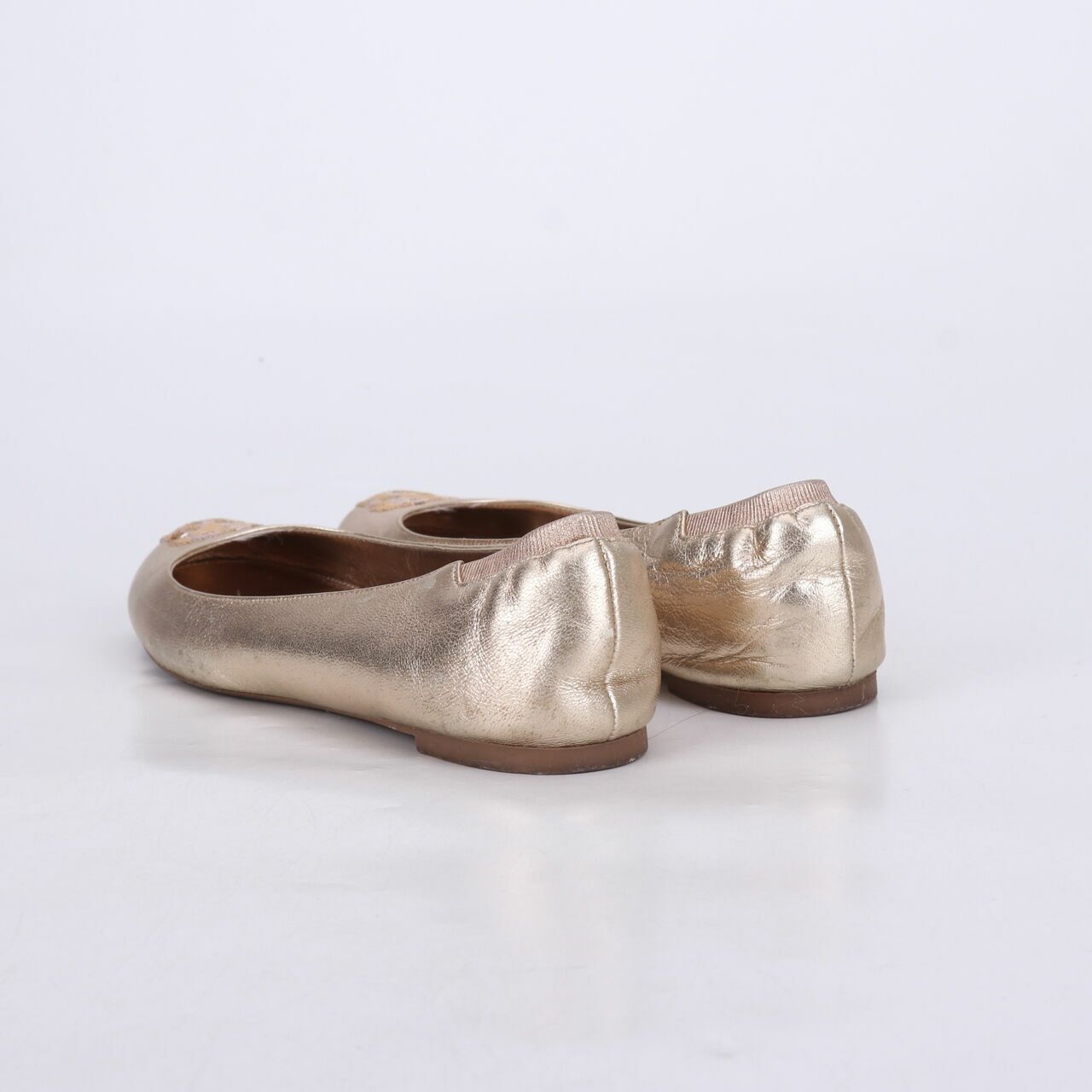 Alexander McQueen Metallic Gold Flats