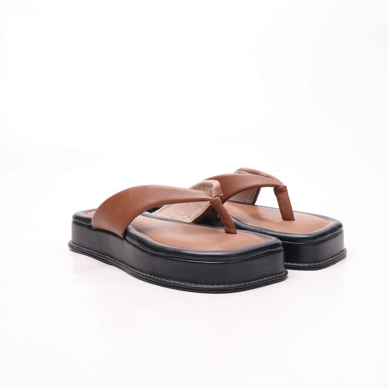 Popoluca Brown & Black Sandals