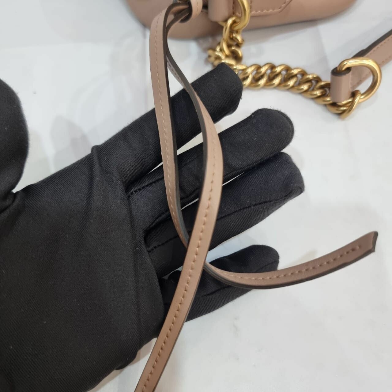 Gucci Marmont Camera Bag Nude Sling Bag