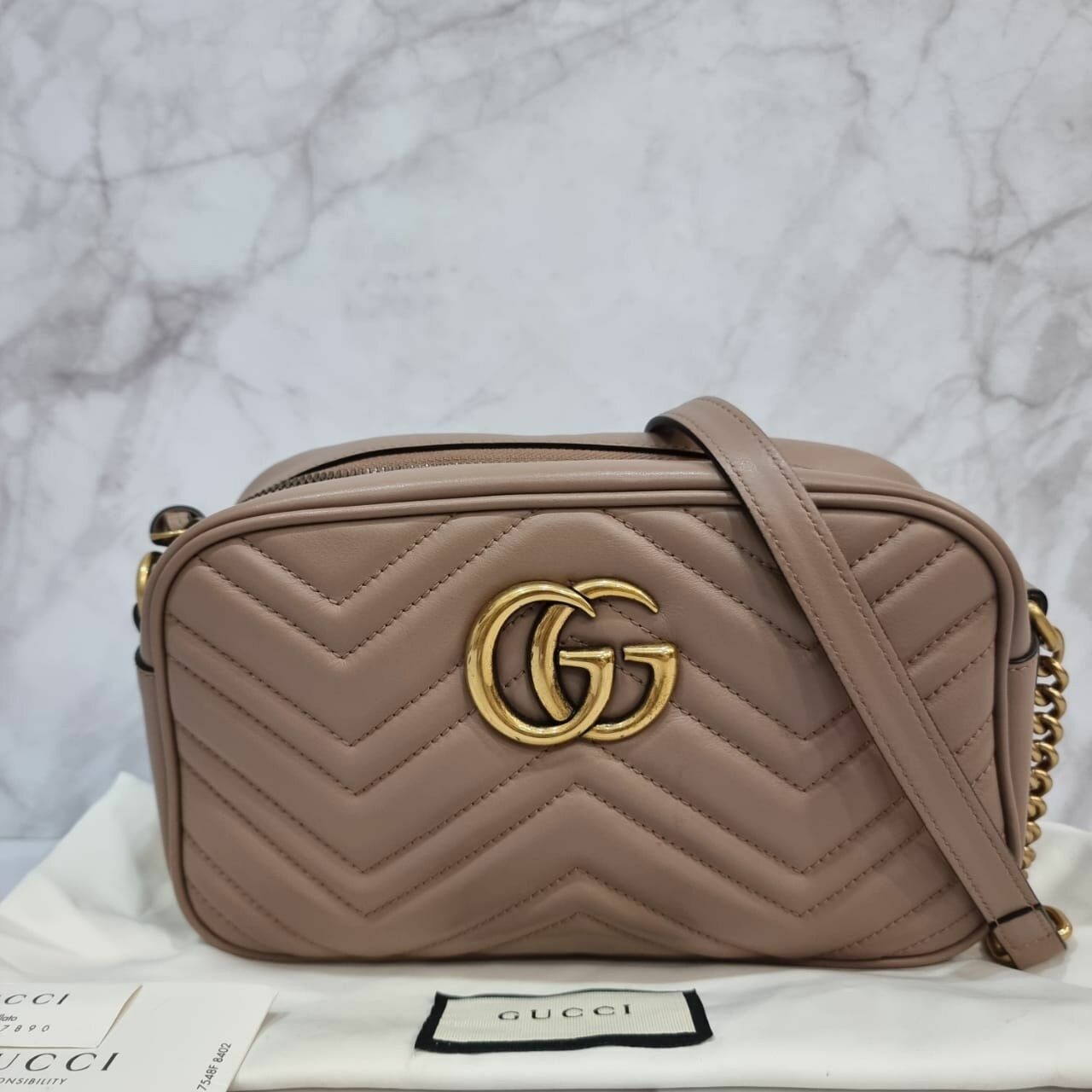 Gucci Marmont Camera Bag Nude Sling Bag