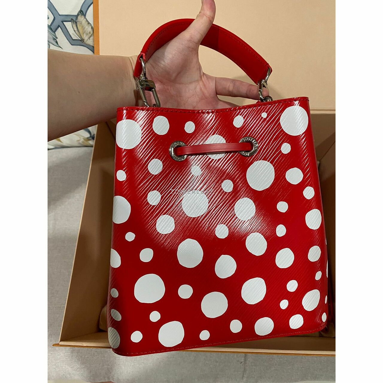 Louis Vuitton x Yayoi Kusama Neonoe BB Epi Polkadot Satchel