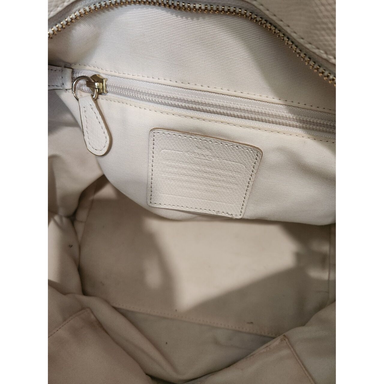 Coach Broken White Tote Bag