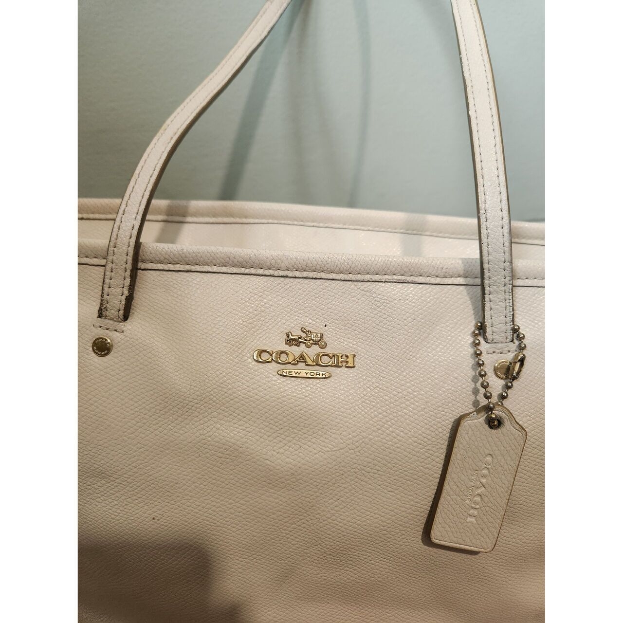 Coach Broken White Tote Bag