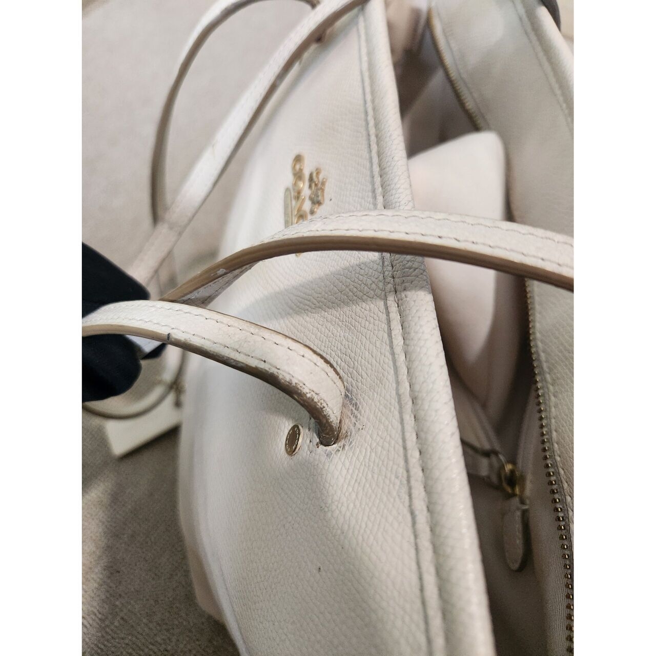 Coach Broken White Tote Bag