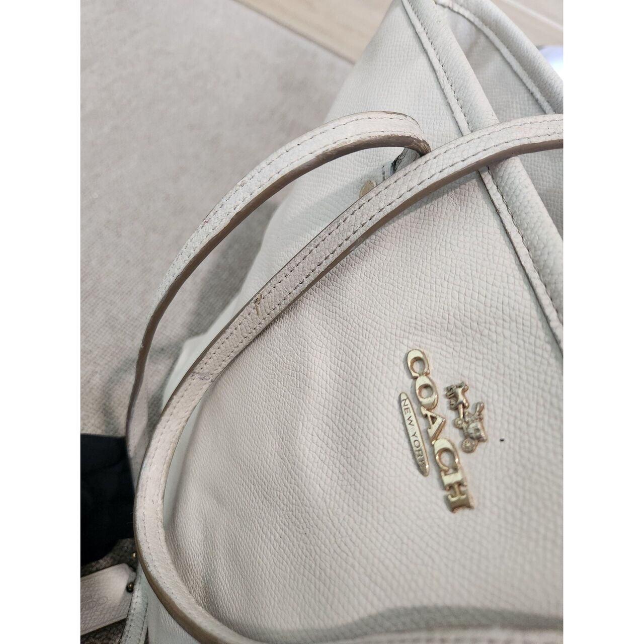 Coach Broken White Tote Bag