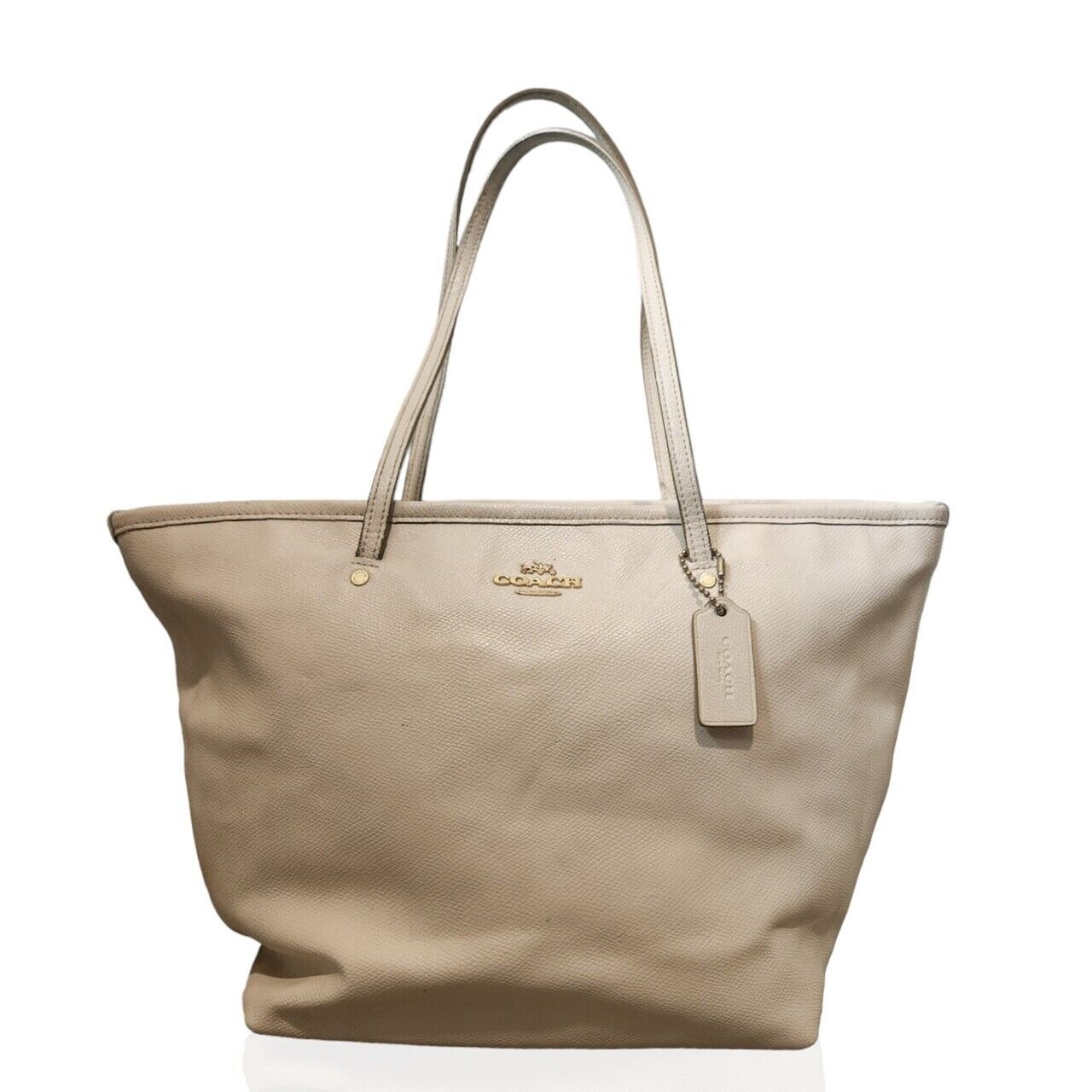 Coach Broken White Tote Bag