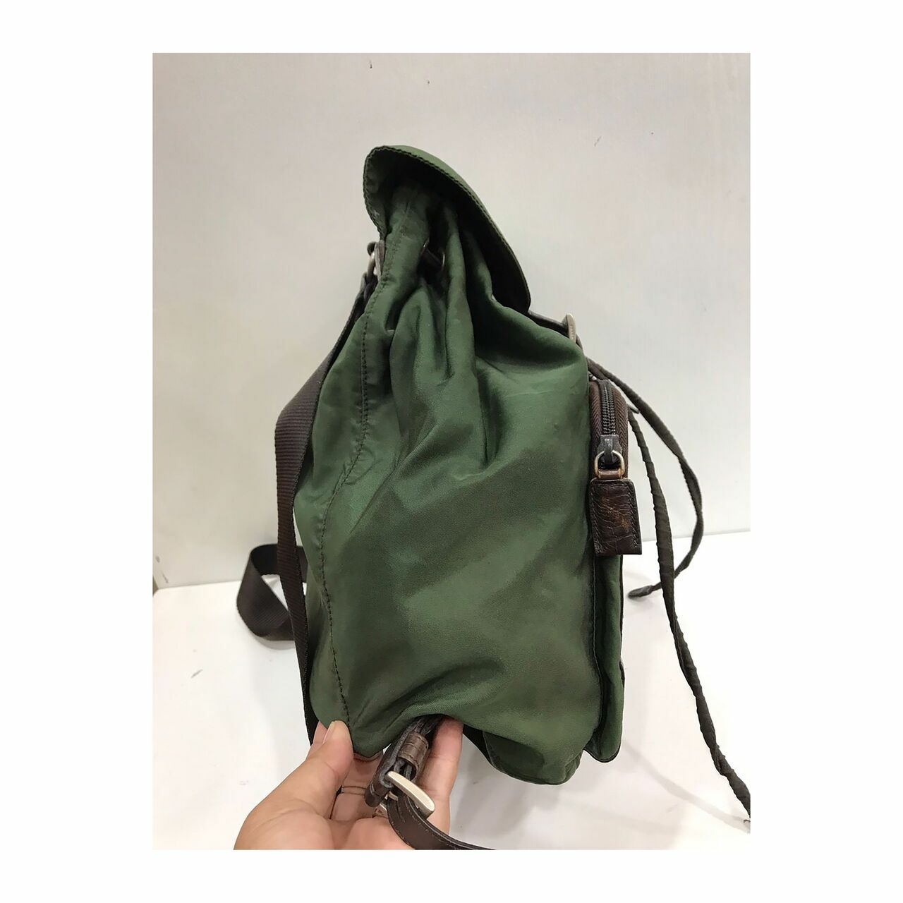 Prada Backpack Tessutto Cocco Ebano 