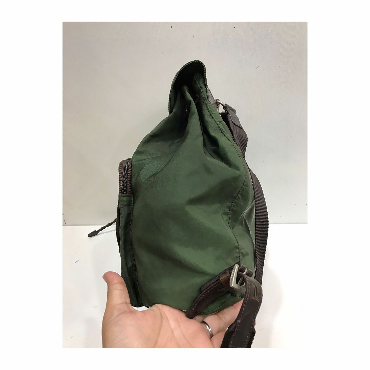 Prada Backpack Tessutto Cocco Ebano 