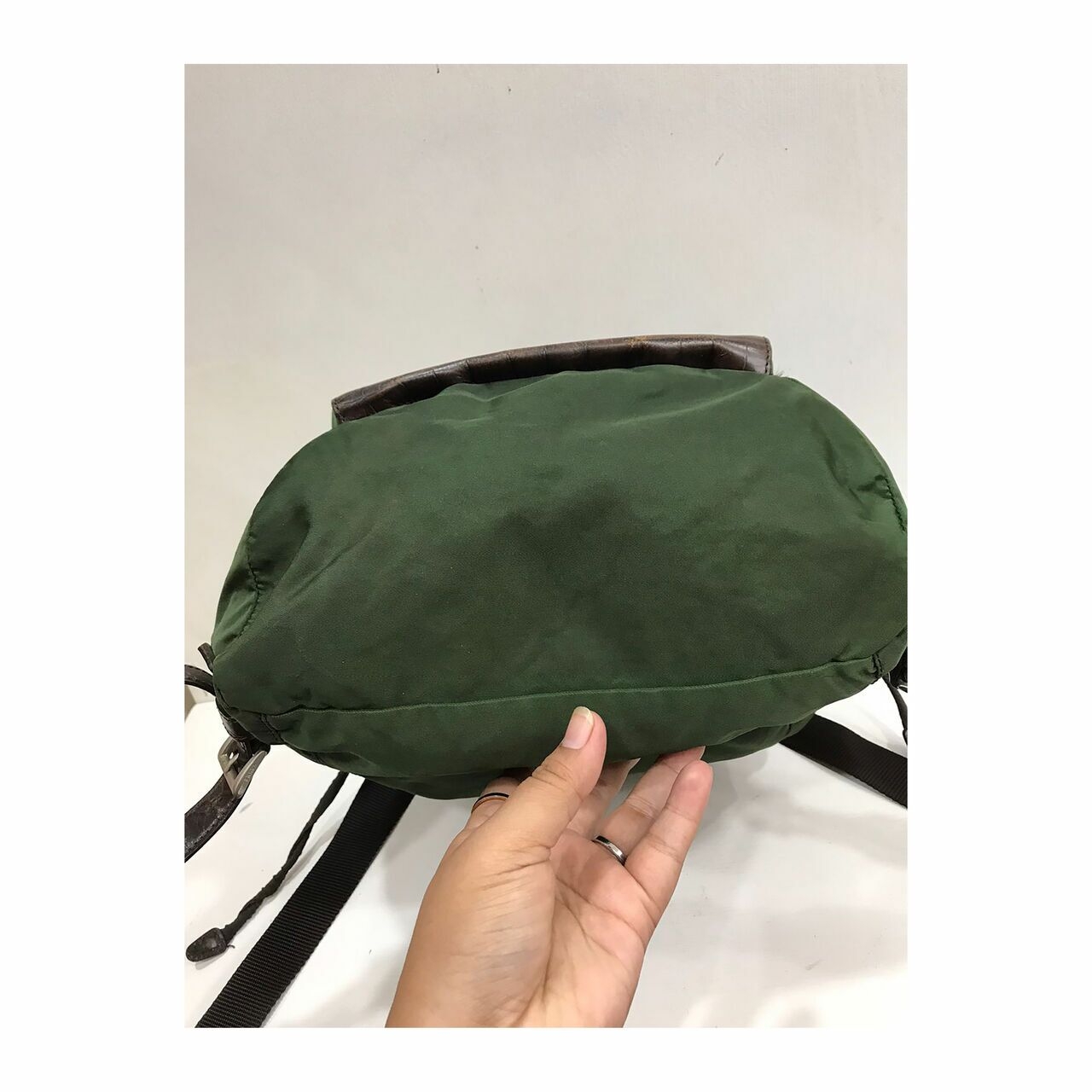 Prada Backpack Tessutto Cocco Ebano 