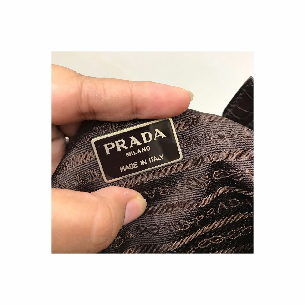 Prada Backpack Tessutto Cocco Ebano 