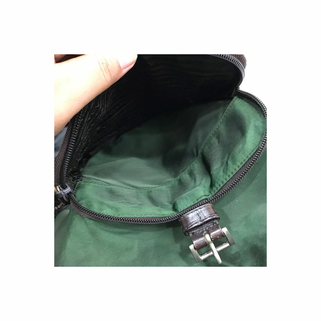 Prada Backpack Tessutto Cocco Ebano 