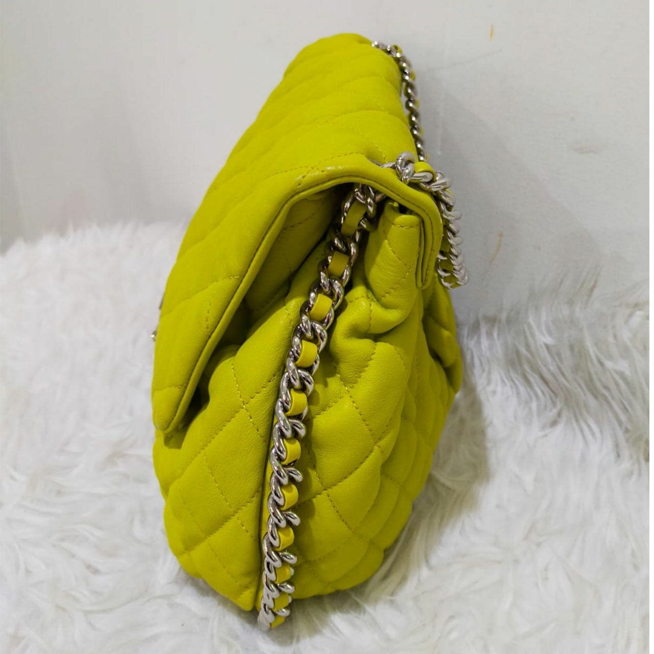 Chanel Chain Around Neon Lime Green Shw #15