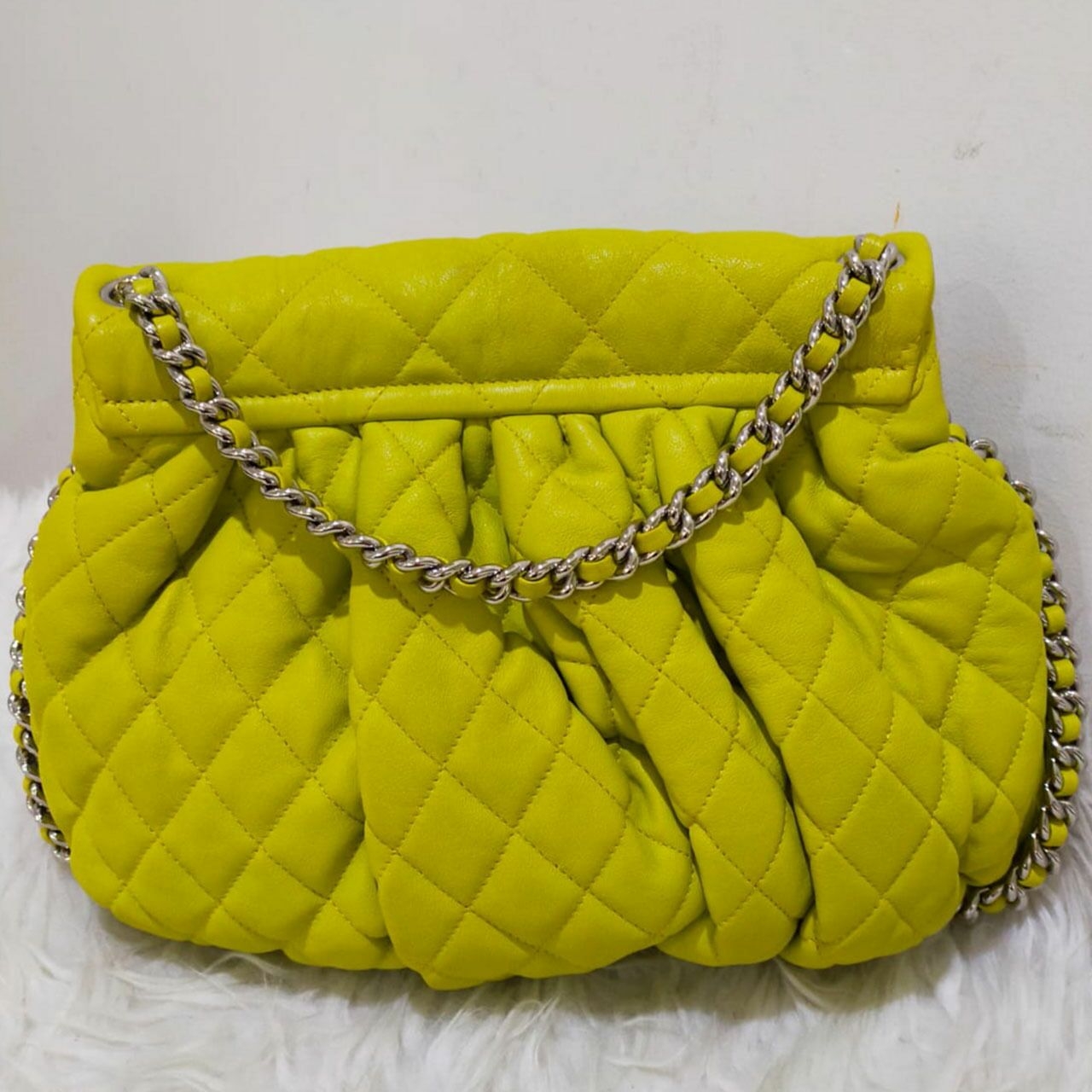 Chanel Chain Around Neon Lime Green Shw #15